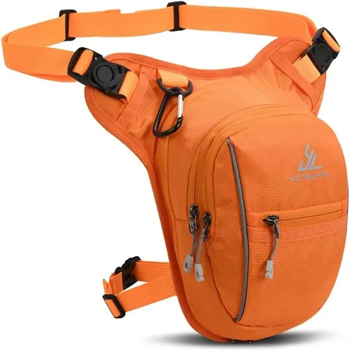 Vista 5 de Bolsa de pierna para motocicleta, ajustable, para correr, ciclismo, multifunción, paquete de cinturón de muslo, camping, senderismo, cadera, bolsa