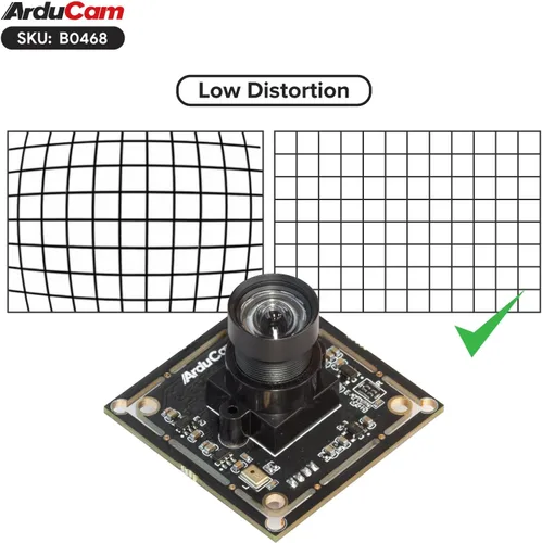 Vista 8 de Arducam Módulo de cámara USB 1080P, cámara Lightburn de baja distorsión de poca luz, 2MP CMOS IMX323 Mini UVC USB2.0 placa de cámara web con lente