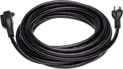 Vista 34 de Amazon Basics - Cable de extensión de 3 pies, extensor de toma de 3 clavijas, cable de extensión para interiores, 13 amperios, 125V, color negro