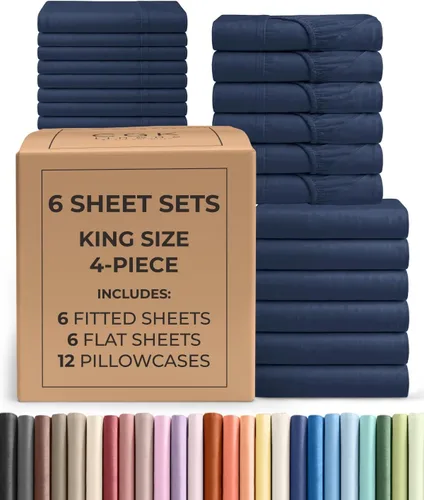 Vista 86 de Pack of 2, Twin Size 3 Piece Sheet Set - Breathable & Cooling - White