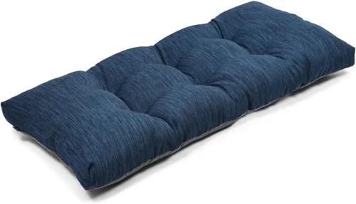Vista 14 de baibu Almohadilla de banco clásica de 36 pulgadas de color sólido con lazos, almohada de banco rectangular súper suave para interiores y exteriores