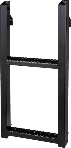 Vista 7 de Buyers Products RS1 - Escalón retráctil negro de 1 peldaño para camión, 17.38 x 15 pulgadas, peldaños antideslizantes, soporte en forma de L, centro