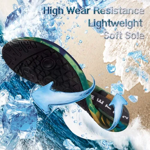 Vista 4 de YALOX - Zapatos acuáticos, de secado rápido, sensación de pies descalzos, para mujer y hombre calcetines acuáticos para exterior, playa, natación