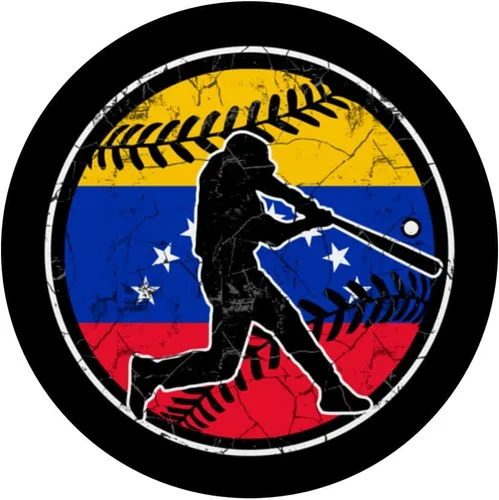 Vista 3 de PopSockets de béisbol con la bandera de Venezuela, bateador de béisbol, sóftbol, PopGrip intercambiable