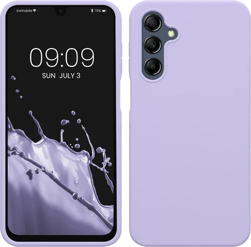 Vista 138 de kwmobile Funda Compatible con Samsung Galaxy A14 5G - Funda de teléfono de TPU y silicona con acabado suave - Verde Lima