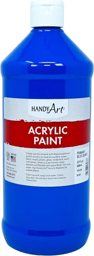 Vista 9 de Handy Art Pintura acrílica, juego de 12 colores, botellas de 16 onzas, acrílico líquido para estudiantes semibrillante, consistencia de flujo
