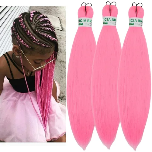 Vista 87 de Cabello trenzado para niños preestirado de 16 pulgadas, color negro para niños, trenzas sin nudos