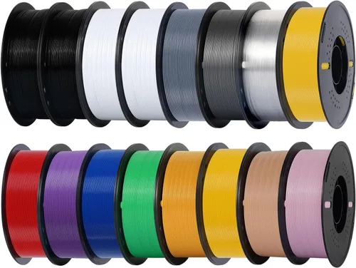 Vista 49 de Kingroon Filamento de impresora 3D PLA Plus (PLA+), 10 rollos, precisión dimensional +/- 0.001 in, carrete de 22 libras (22 libras), 0.069 in, negro