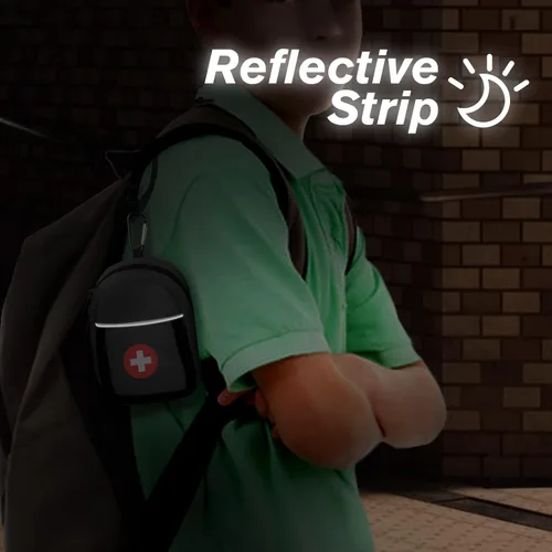 Vista 6 de SITHON - Estuche aislante para medicamentos, pequeño organizador de viaje, bolsa de emergencia médica, contiene Auvi Q, spray nasal, medicamentos