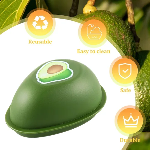 Vista 2 de Contenedores para almacenamiento de aguacate, organizador reutilizable para refrigerador, organizador individual para mantener el aguacate fresco