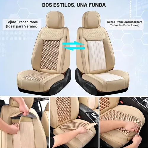 Vista 2 de Coverado - Fundas impermeables para asientos de coche, fundas delanteras para asientos de coche, 2 en 1, fundas protectoras para asientos de coche