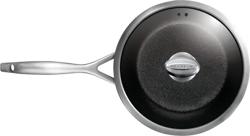 Vista 2 de Scanpan CS+ Sartén profunda con tapa, 4 cuartos de galón, color plateado