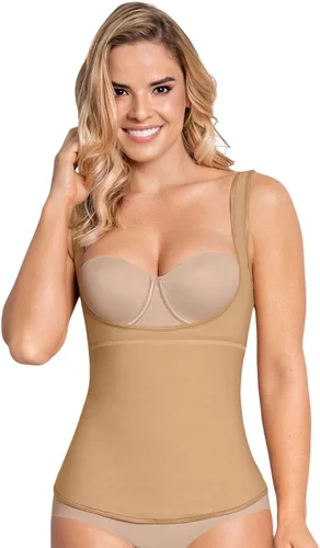 Vista 3 de Leonisa Corrector de postura para mujer faja moldeadora de espalda sin mangas con control de abdomen
