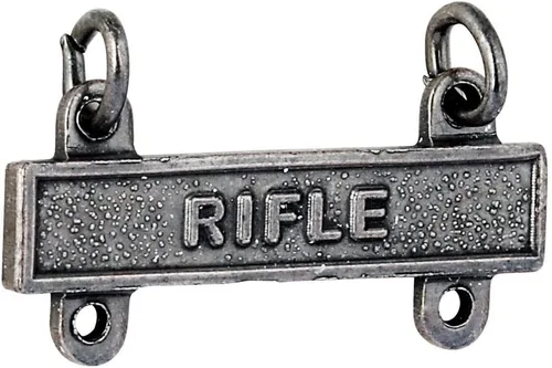 Vista 3 de Barra de calificación del rifle del ejército de EE. UU, Plateado (Silver Oxide)