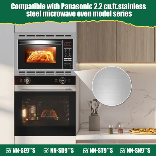 Vista 5 de NN-TK922SS - Kit de moldura de microondas de 27 pulgadas compatible con hornos microondas Panasonic, para horno microondas de 2.2 pies cúbicos, kit