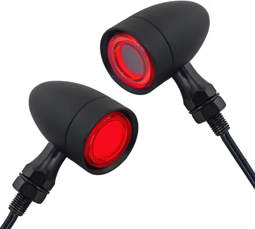 Vista 7 de FATECIM 4X Luces Traseras LED Tipo Bala para Motocicleta de 40 LED, Señales de Giro, Luces de Funcionamiento, Freno y Parada, Luces Traseras