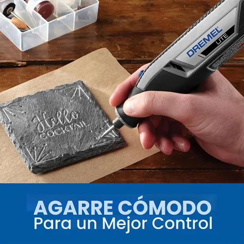 Vista 4 de Dremel Lite 7760 N/10 - Herramienta rotatoria inalámbrica de iones de litio de 4V, kit multipropósito de velocidad variable, carga USB, cambios