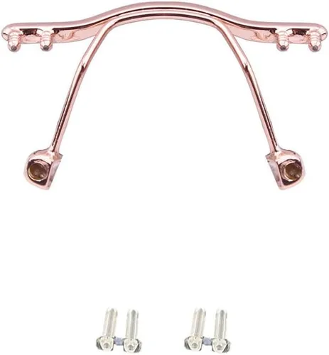 Vista 5 de Gafas sin montura doradas, puente de nariz, almohadillas para gafas, piezas de doble tapón de goma y accesorios de destornillador