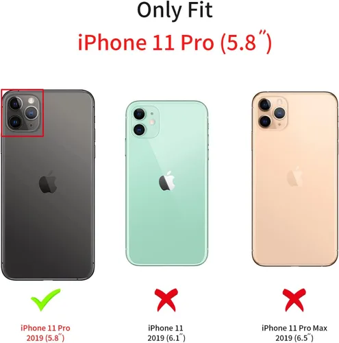 Vista 2 de Funda compatible con iPhone 11 Pro con purpurina, de lujo, linda, flexible, cubierta chapada, protección de cámara, a prueba de golpes, funda