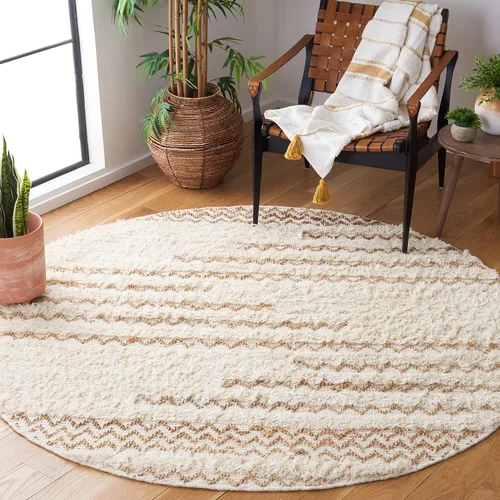 Vista 13 de SAFAVIEH Natura Collection Alfombra de pasillo, 2 pies 3 pulgadas x 6 pies, marfil y marrón, lana hecha a mano, ideal para zonas de alto tráfico