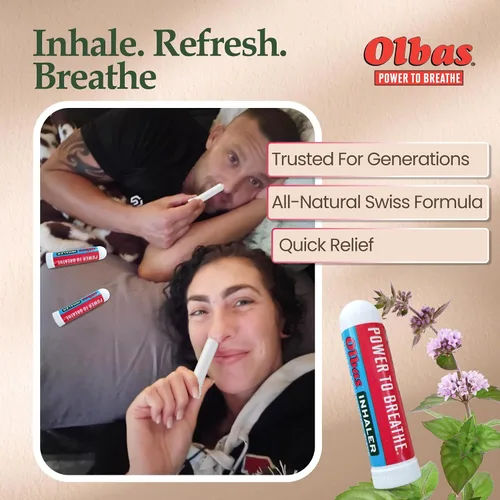 Vista 7 de Olbas Inhalador de aromaterapia, inhalador de aceite esencial con aceites naturales, 1 paquete de 285 mg, inhalador nasal de tamaño bolsillo
