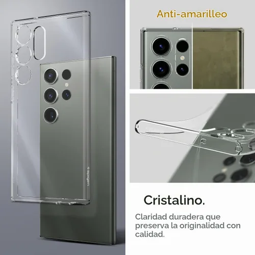 Vista 4 de Spigen Cristal líquido diseñado para Galaxy S23 Ultra (2023) [protección de grado militar] - Cristal transparente