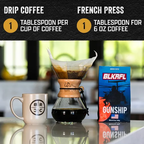 Vista 7 de Black Rifle Coffee Company Gunship Roast, bolsa de 12 onzas, café molido tostado ligero, mezcla tostada hecha de granos arábigos, granos colombianos
