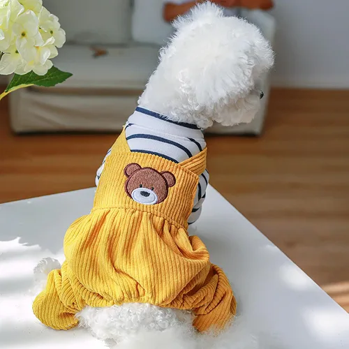 Vista 31 de Ropa de invierno para perros, overoles elegantes para mascotas para perros pequeños y medianos, lindo mono para cachorros, ropa clásica para perros