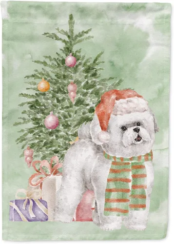 Vista 62 de Caroline's Treasures CK8213GF Bulldog Inglés #2 Regalos de Navidad y árbol de jardín Bandera de buzón Bandera decorativa para patio exterior, patio