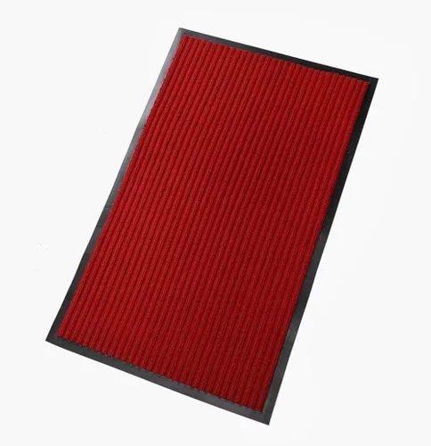 Vista 6 de FINDNEW Tapete rojo de 23 x 35 pulgadas con parte trasera de goma, duradero, antideslizante, tapete de entrada para zapatos, tapete rascador