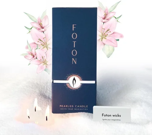 Vista 16 de Foton Pearled Candle - Vela de cera en polvo de 18 onzas – Velas de arena de cera en polvo con aroma a abeto navideño festivo, no tóxicas, de larga