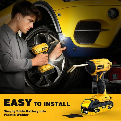 Vista 6 de Soldador de plástico inalámbrico para Dewalt 20V Max alimentado por batería, kit de soldadura de plástico con 400 grapadoras en caliente, pistola