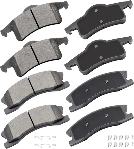 Vista 9 de Cciyu D627 Kit de 4 piezas de pastillas de freno cerámicas traseras 1994-2004 para Ford Mustang