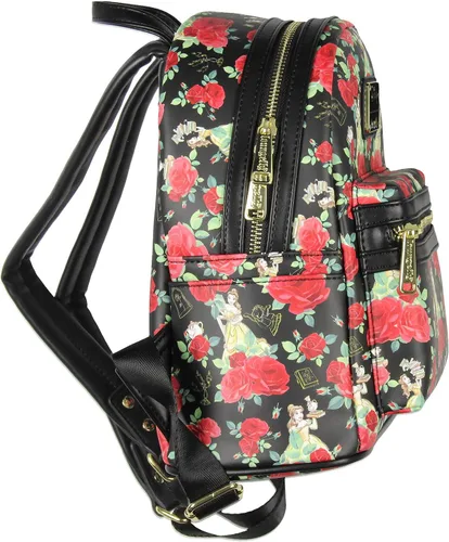 Vista 2 de Loungefly Disney Beauty And The Beast Belle Roses - Mini mochila Negro - Mochila de día