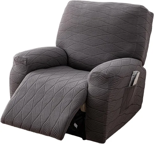 Vista 20 de KRFOONN Fundas elásticas para sillón reclinable con estampado, fundas para sillas reclinables de 4 piezas, fundas para sillón reclinable Lazy Boy
