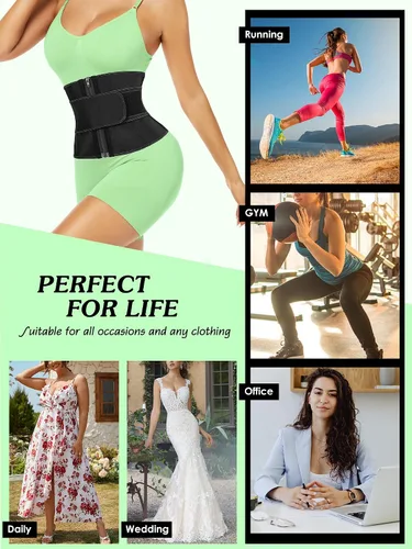 Vista 4 de Atbuty Entrenador de cintura con velcro ajustable para mujer, moldeador de cintura Faja Faja Faja