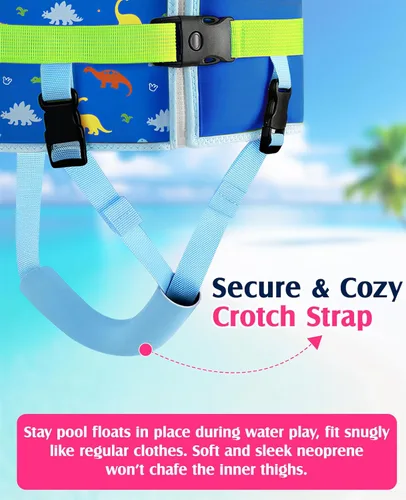 Vista 6 de HeySplash Chaleco de natación para niños pequeños, flotadores para niños de 22 a 44 libras/22 a 55 libras, chaqueta de natación para niños