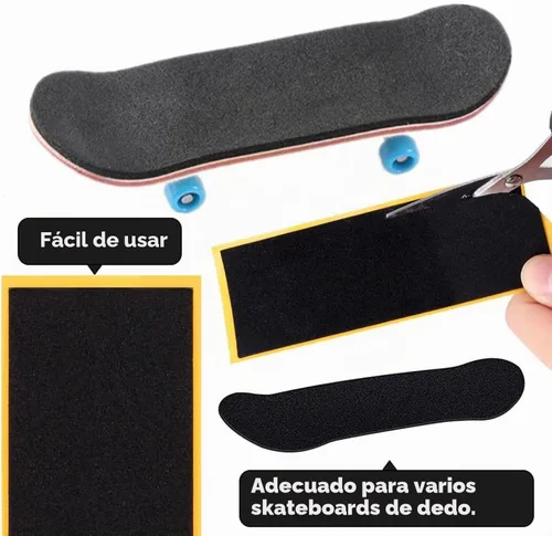 Vista 4 de WINDIR 12 piezas de cinta de agarre de espuma para diapasones, 1.496 in x 4.331 in Pro negro madera MiNi Skateboards (12 unidades)