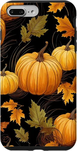 Vista 12 de Autumn Leaves Pumpkins Fall Season Thanksgiving Halloween Case for iPhone 16