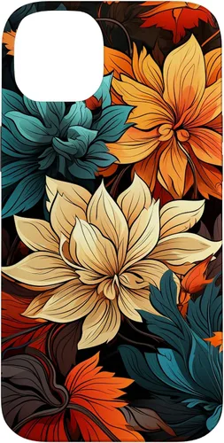 Vista 15 de Red and Orange Autumn Colors Fall Leaves Floral Pattern Case for iPhone 17