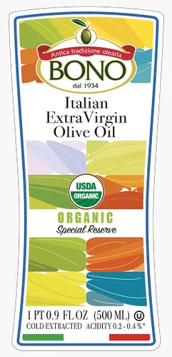 Vista 6 de BONO Aceite de oliva virgen extra orgánico 100% italiano, paquete de 3