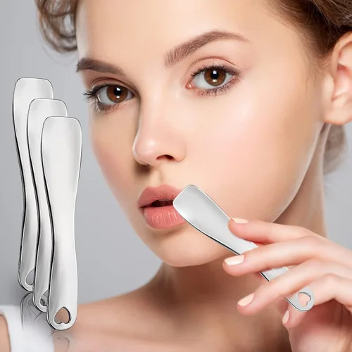 Vista 6 de Sibba 3 piezas de espátula facial, rodillo de ojos, rodillo de ojeras, herramienta para el cuidado de la piel, loción de crema facial, aplicador