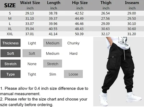 Vista 9 de ZAFUL Pantalones cargo Techwear con cordón para hombre con bolsillos con solapa, atléticos y elásticos, pantalones casuales y pantalones deportivos