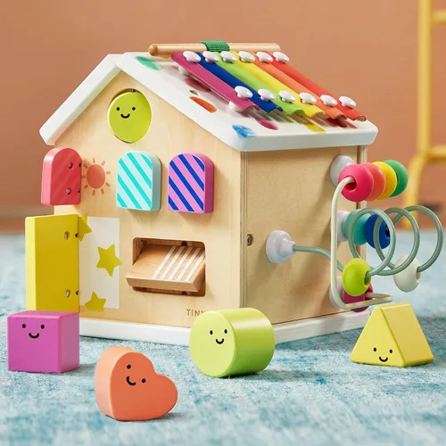 Vista 10 de Tiny Land Cubo de actividades de madera 9 en 1, juguete educativo para Morandi