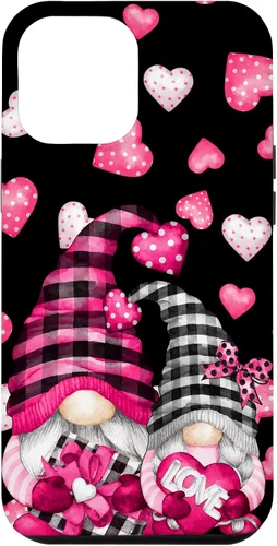 Vista 26 de Pink Buffalo Plaid Valentines Gnome Cute Love Heart Case for iPhone 17