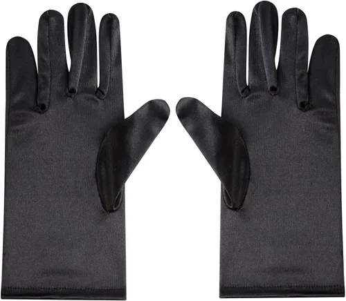Vista 3 de Papoopy Guantes blancos para niñas para primera comunión princesa fiesta de té de 3 a 12 años