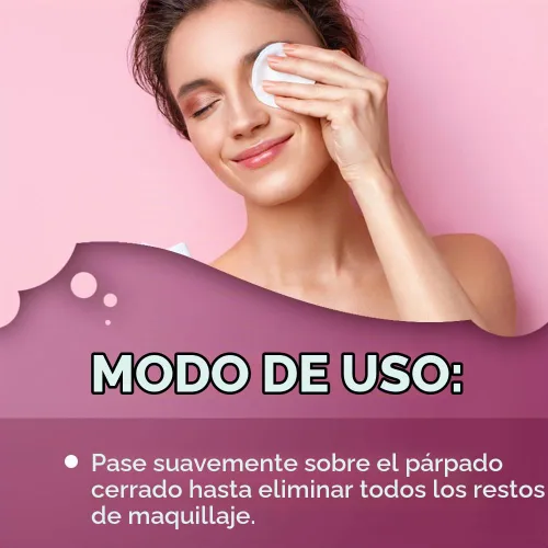 Vista 6 de Andrea Eye Q's - Almohadillas desmaquillantes sin aceite, 65 unidades (paquete de 3)