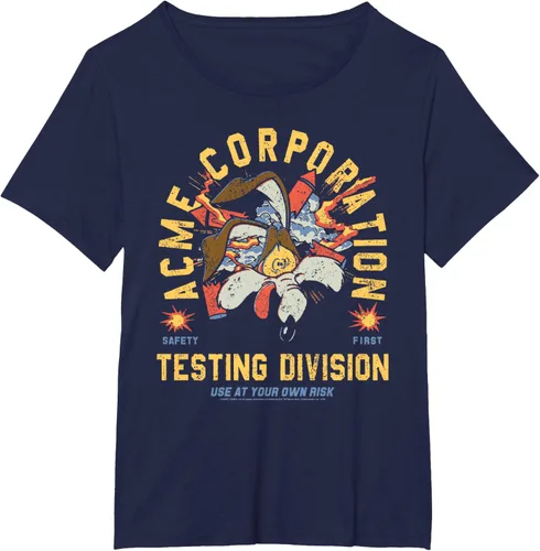 Vista 14 de Looney Tunes Wile E. Coyote Acme Co. Camiseta de la División de Pruebas Negro