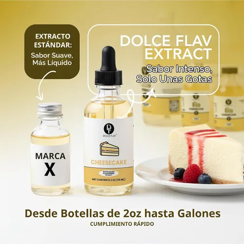 Vista 6 de Dolce Flav Extracto de tarta de queso para hornear y helado, concentrado