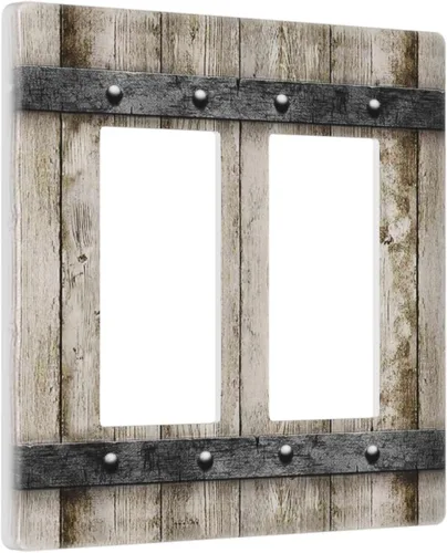 Vista 110 de Placa de pared eléctrica de 1 gang sin dispositivo en blanco, bohemio naranja vintage años 70 60s beige amanecer puesta de sol mediados de siglo